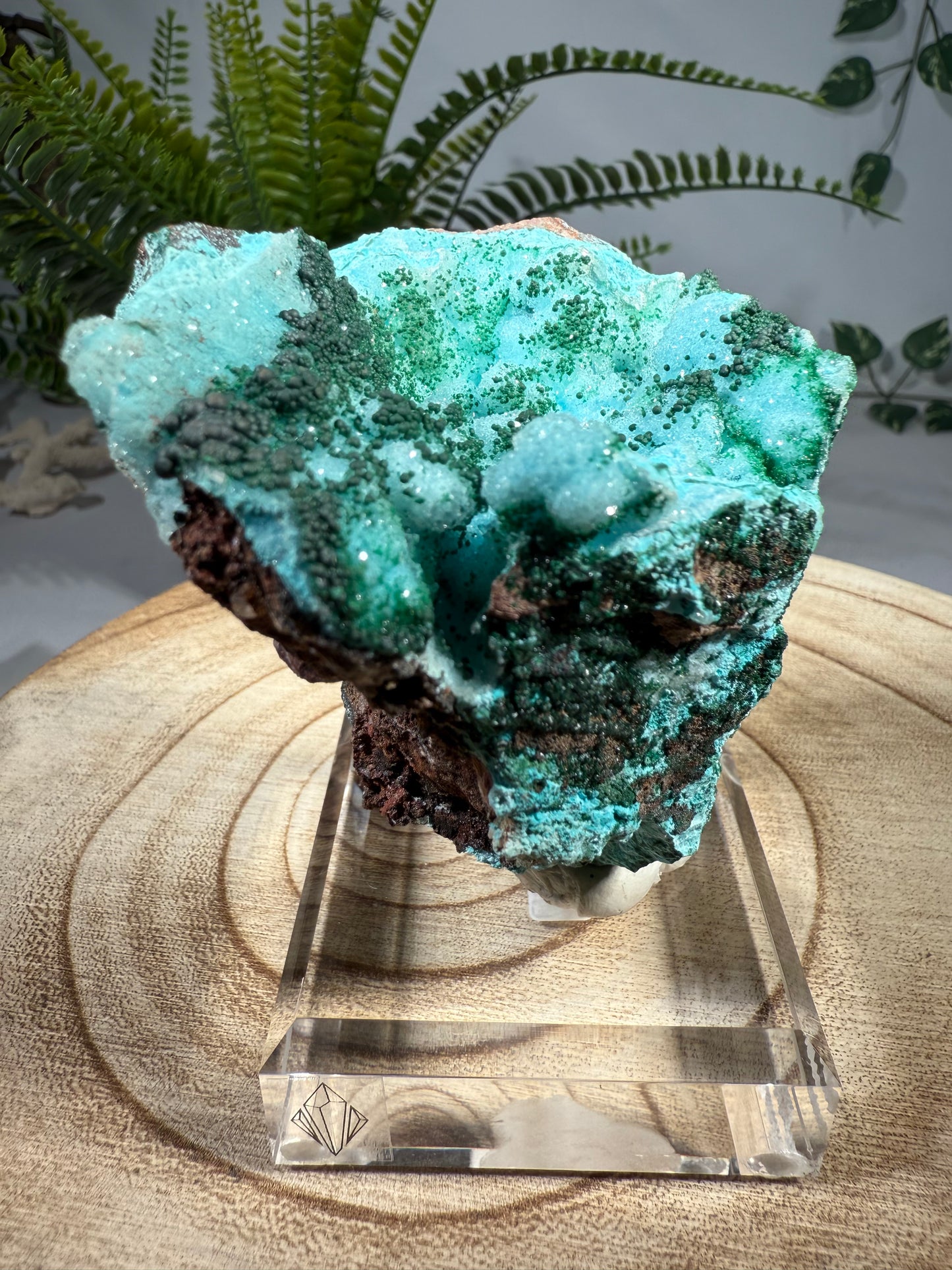 Quarz, Chrysokoll, Malachit