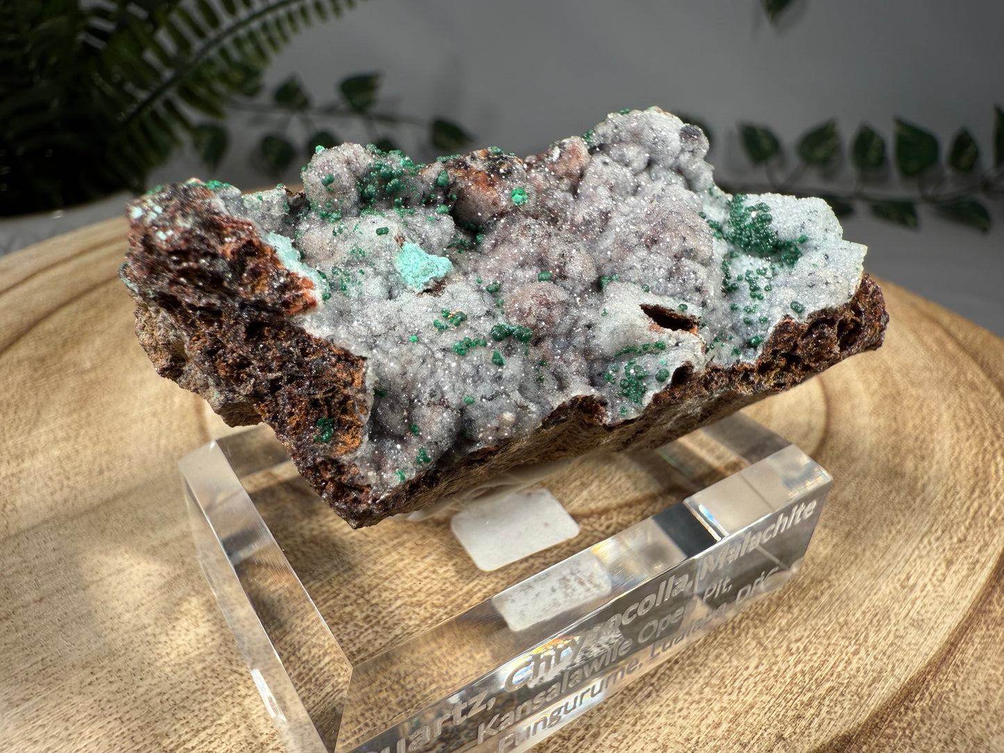 Quarz, Chrysokoll, Malachit