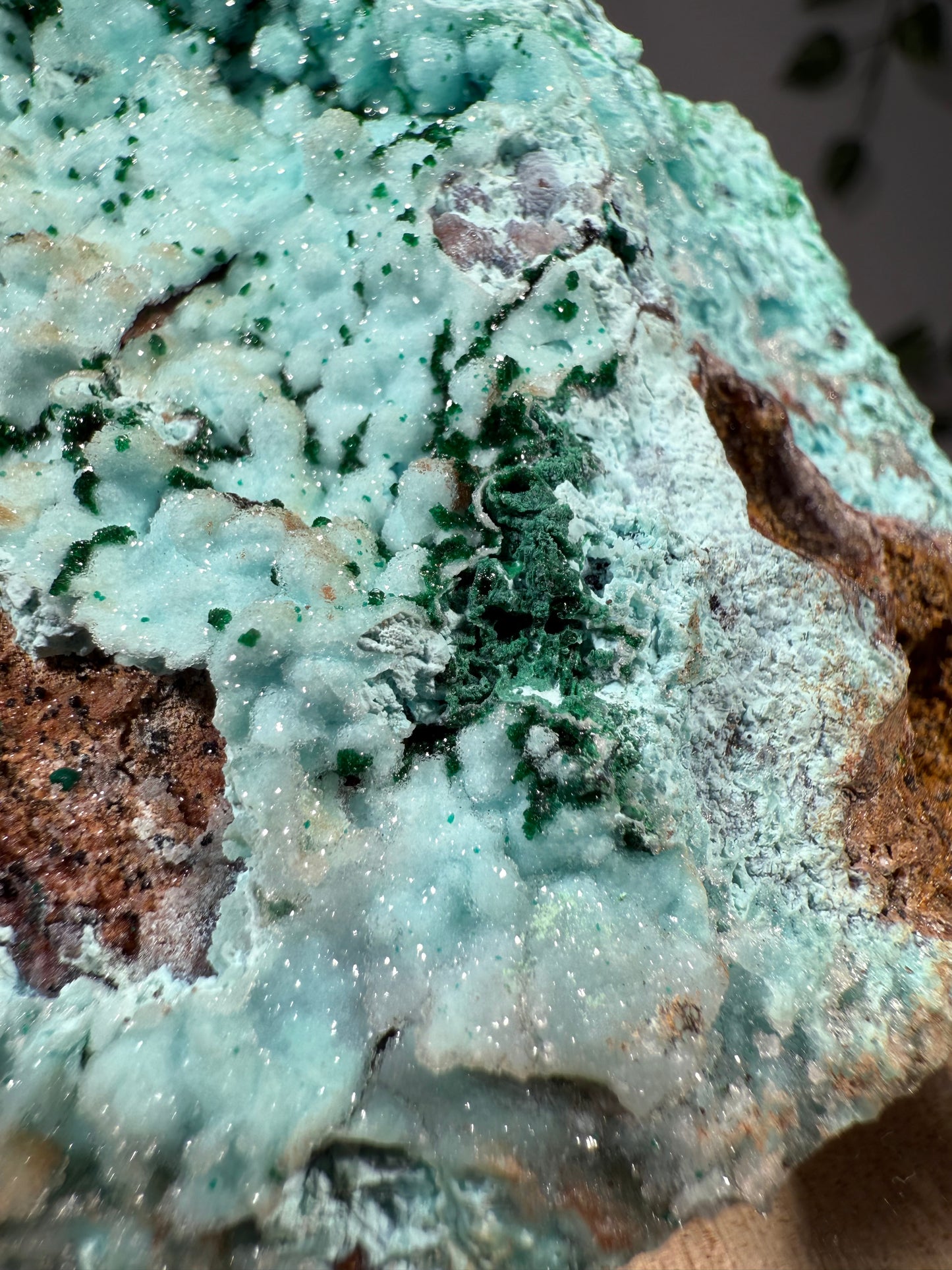 Quarz, Chrysokoll, Malachit