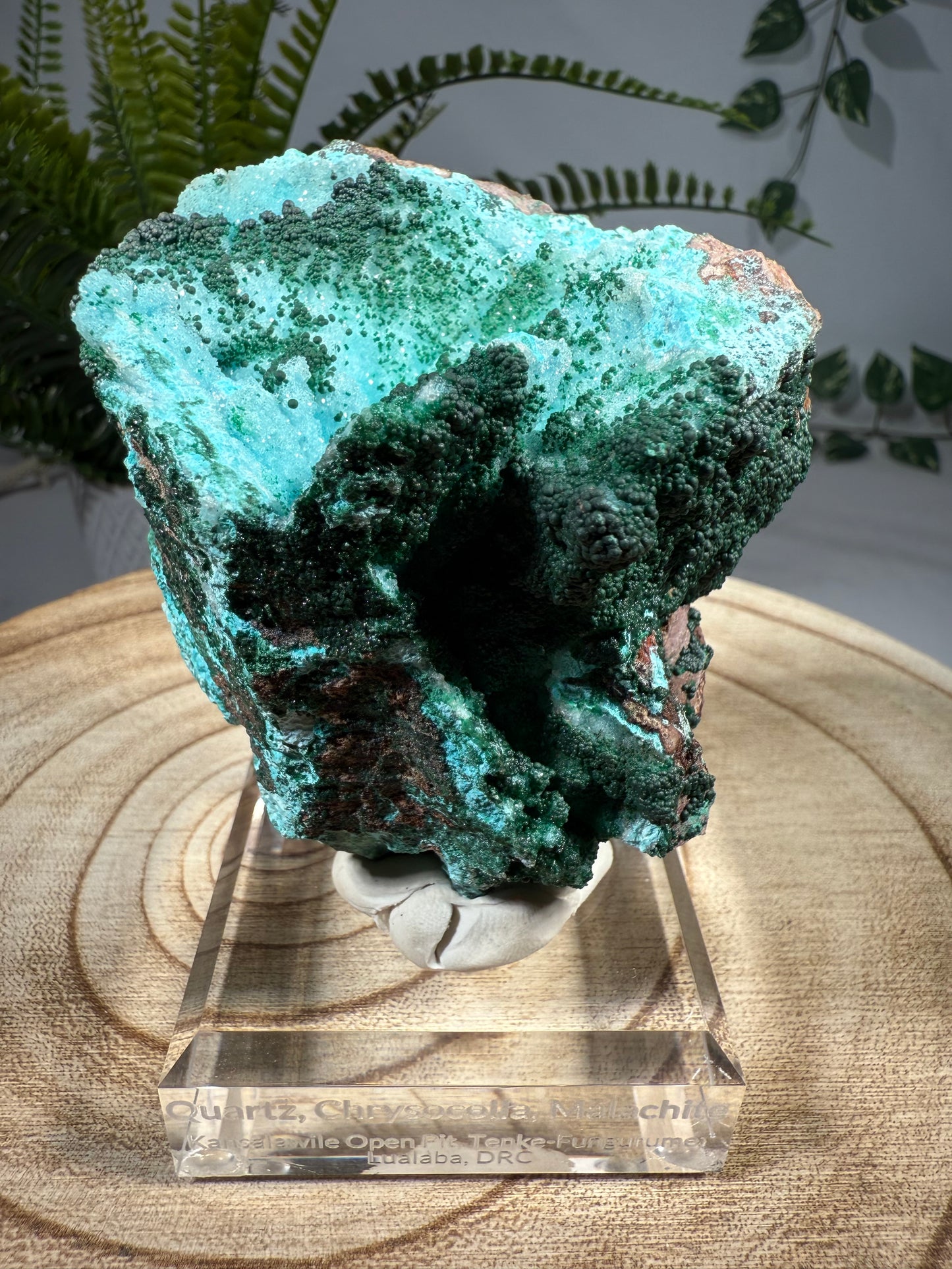 Quarz, Chrysokoll, Malachit