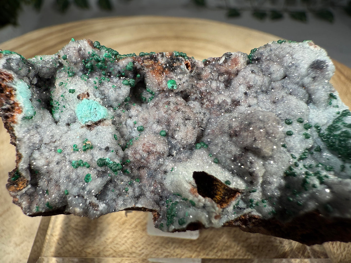 Quarz, Chrysokoll, Malachit