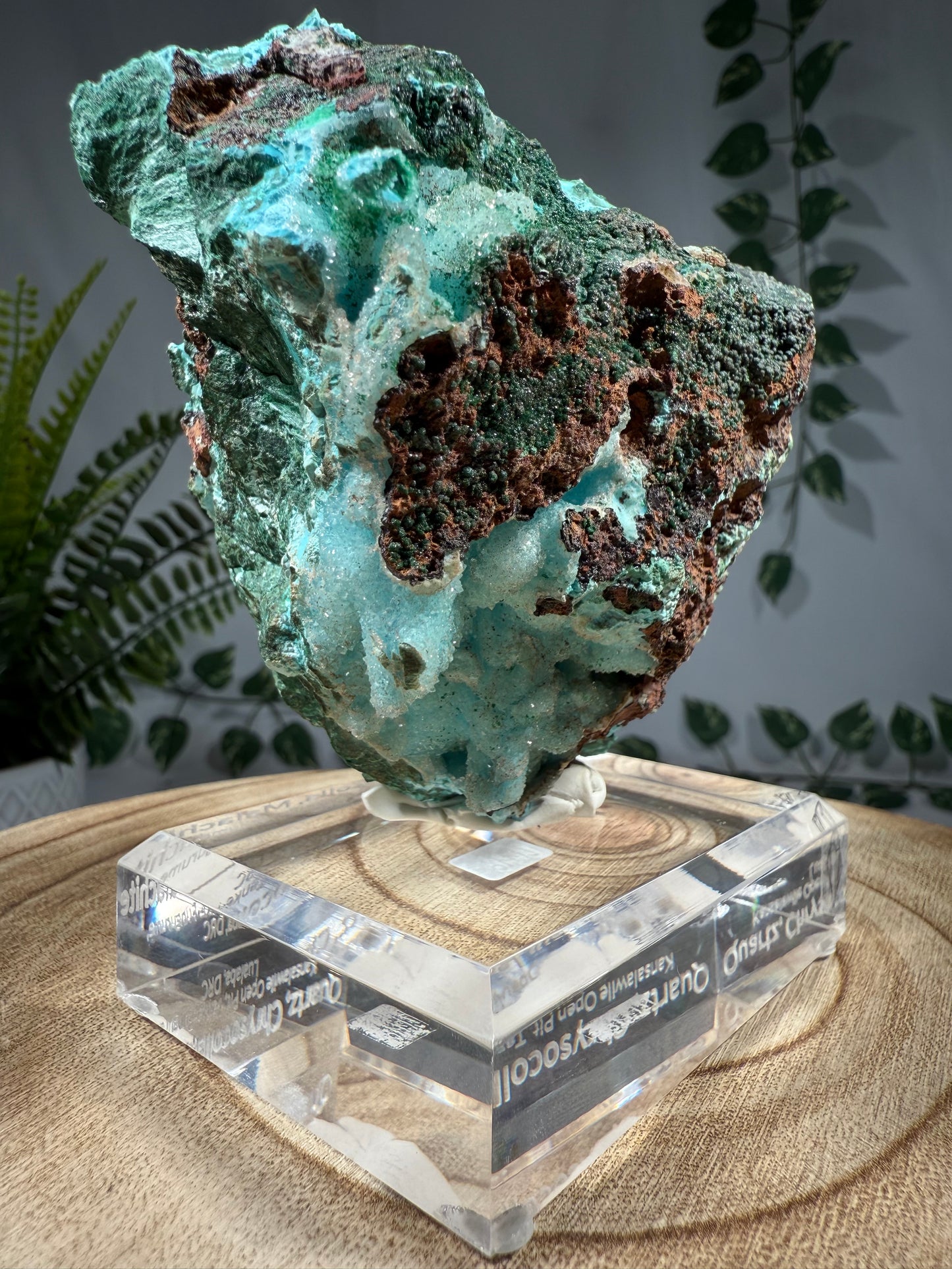 Quarz, Chrysokoll, Malachit