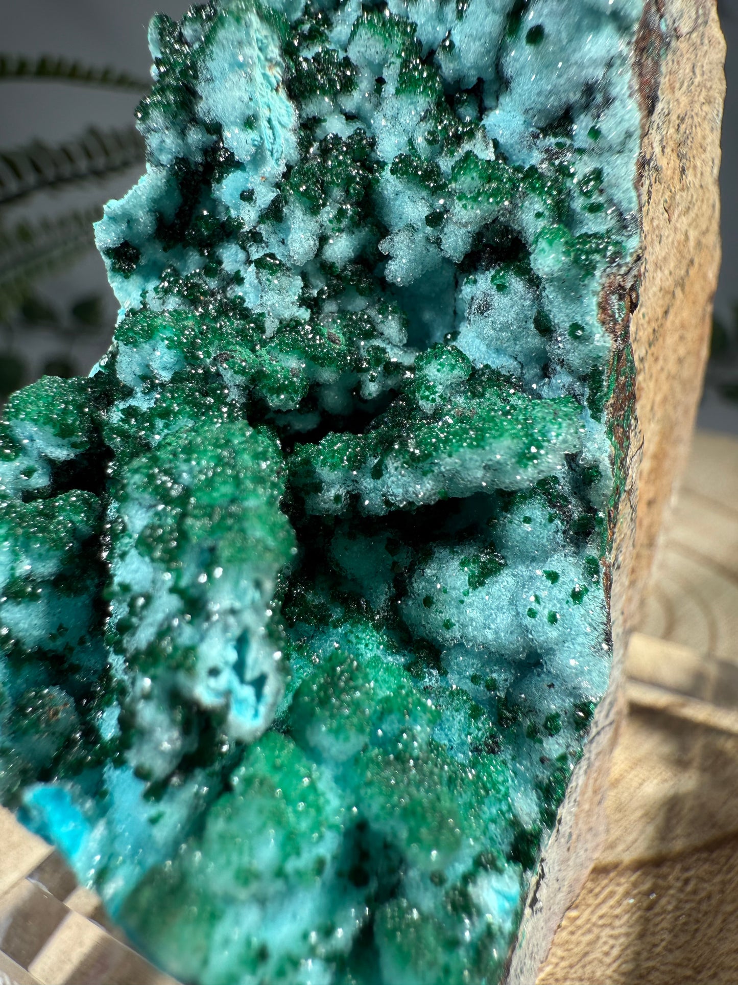 Quarz, Chrysokoll, Malachit