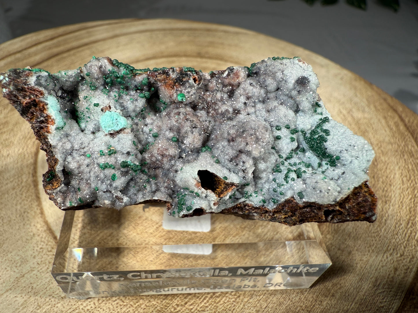 Quarz, Chrysokoll, Malachit