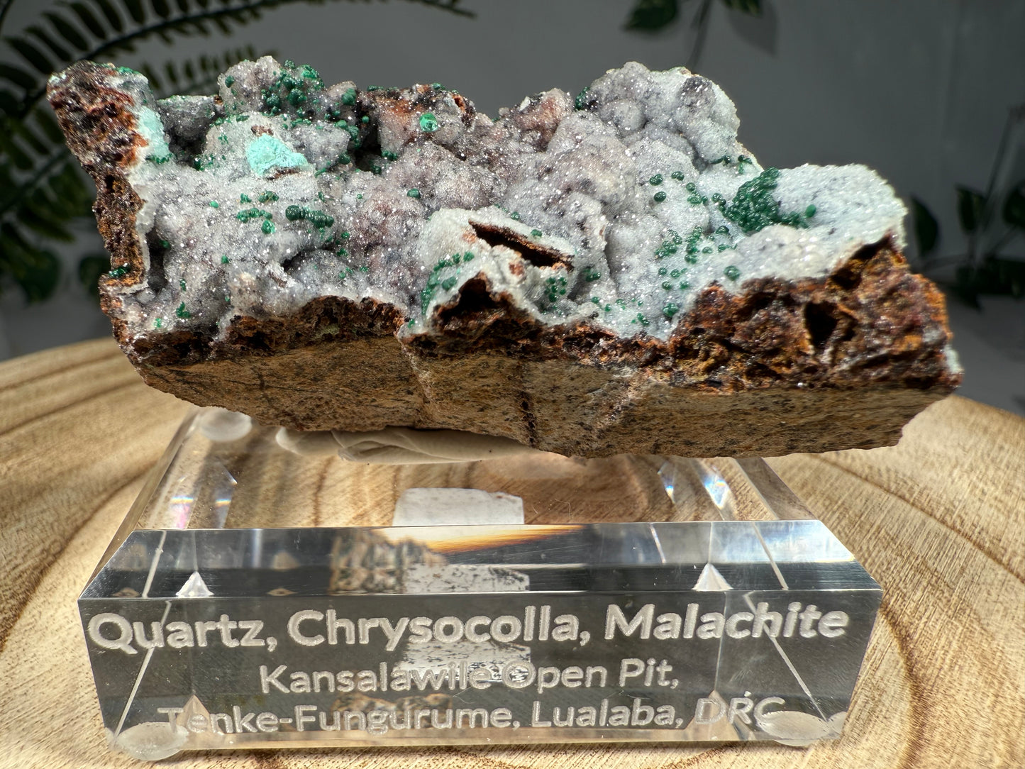 Quarz, Chrysokoll, Malachit