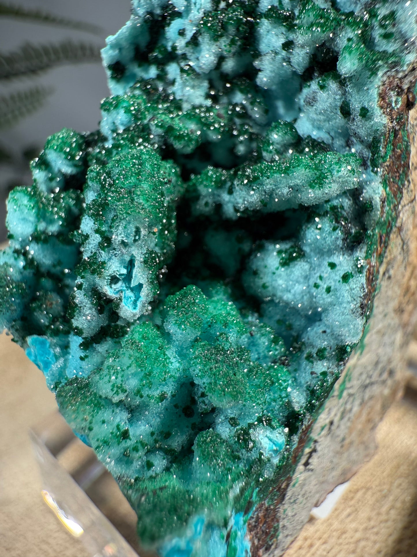 Quarz, Chrysokoll, Malachit