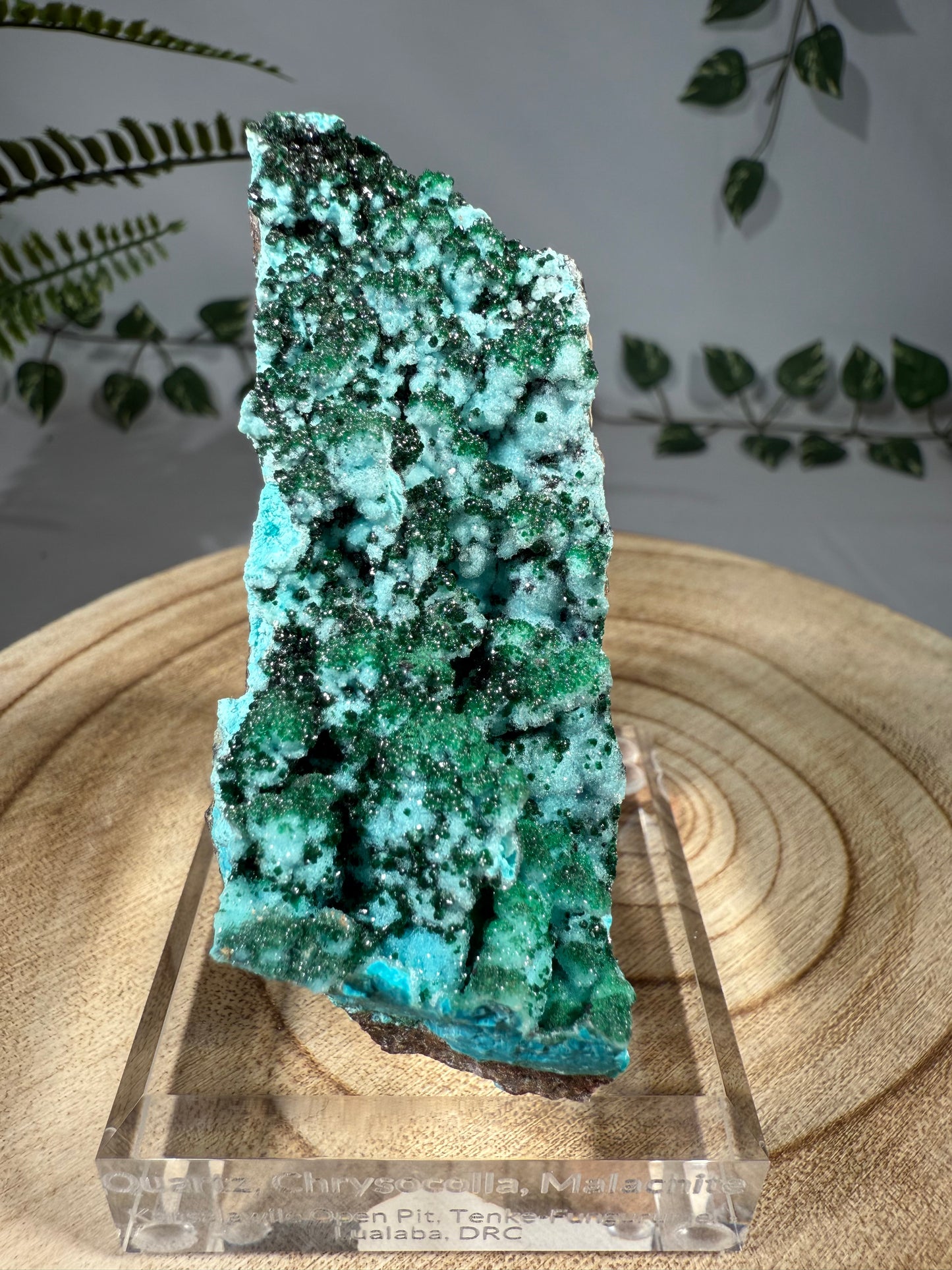 Quarz, Chrysokoll, Malachit