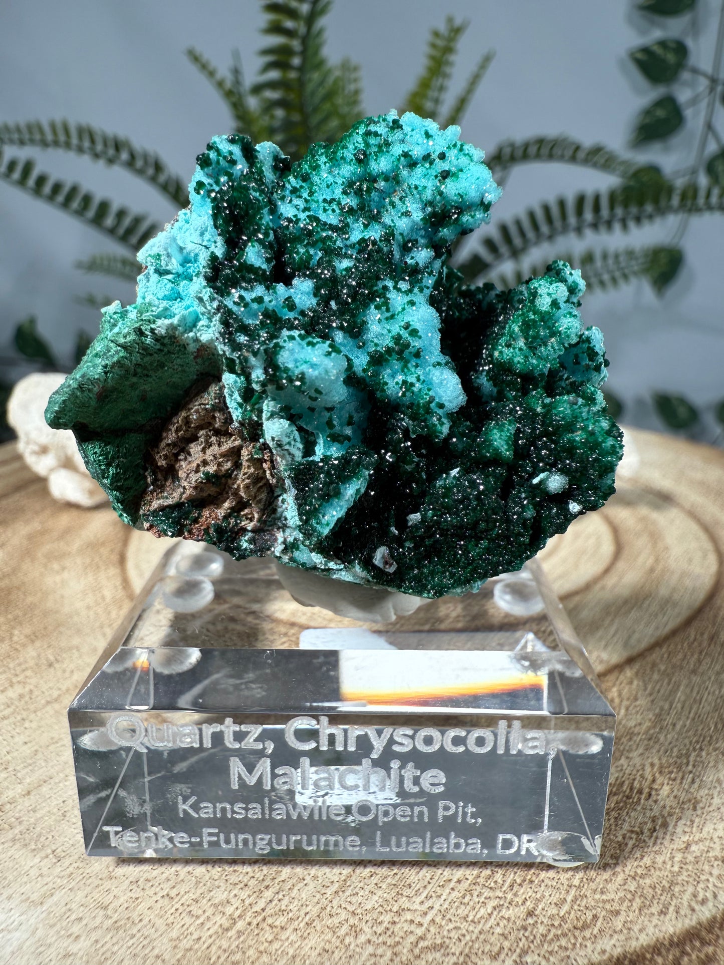 Quarz, Chrysokoll, Malachit